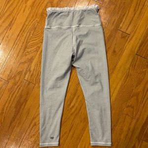 Cute ruffled black and white stripe Albion Fit leggings. Size S